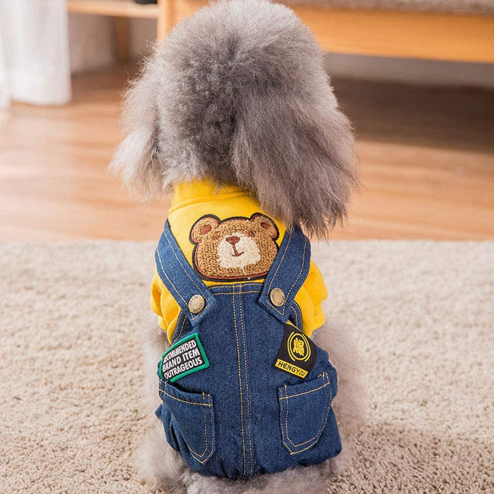 Denim Overalls for Small and Medium Dogs - Stylish Apparel for Pets