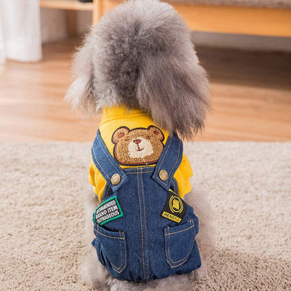 Denim Overalls for Small and Medium Dogs - Stylish Apparel for Pets